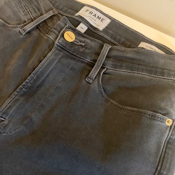 Frame Denim  Le High Straight Raw Stagger Jeans in Noise Size 29 - Picture 7 of 14